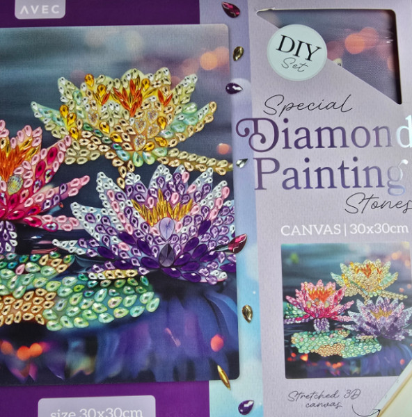Diamond Painting Seerosen